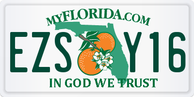 FL license plate EZSY16