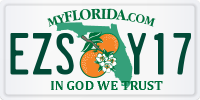 FL license plate EZSY17