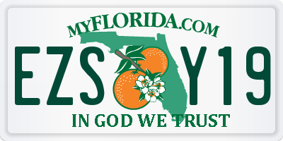 FL license plate EZSY19