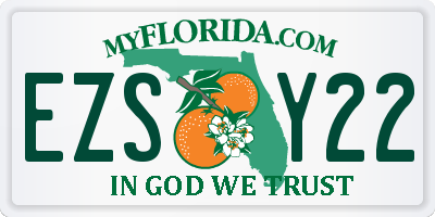 FL license plate EZSY22