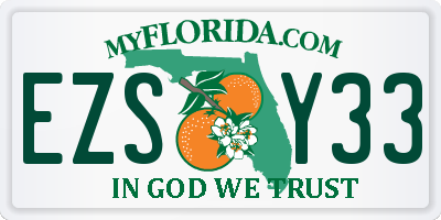 FL license plate EZSY33