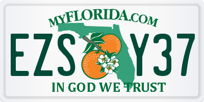 FL license plate EZSY37