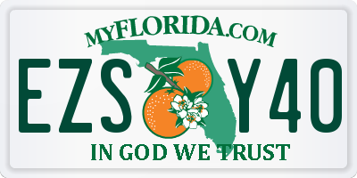 FL license plate EZSY40