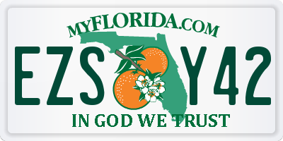 FL license plate EZSY42