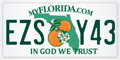 FL license plate EZSY43