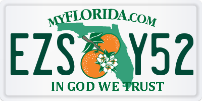 FL license plate EZSY52