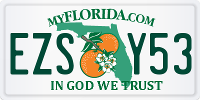 FL license plate EZSY53