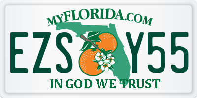 FL license plate EZSY55