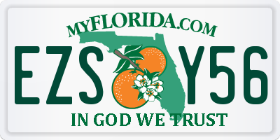 FL license plate EZSY56