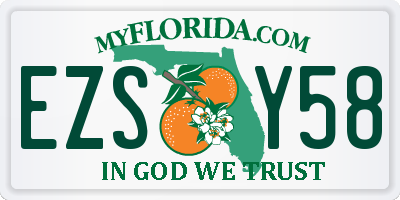 FL license plate EZSY58