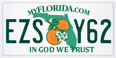 FL license plate EZSY62