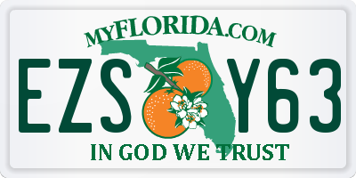 FL license plate EZSY63