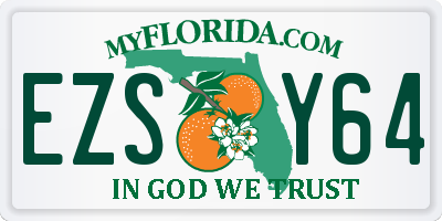 FL license plate EZSY64