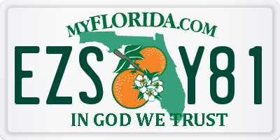 FL license plate EZSY81