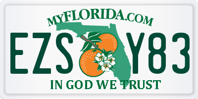 FL license plate EZSY83