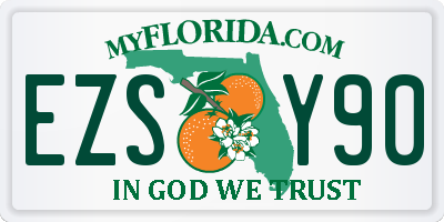 FL license plate EZSY90