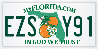 FL license plate EZSY91