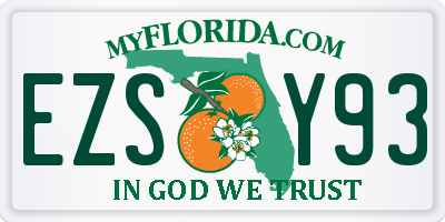 FL license plate EZSY93