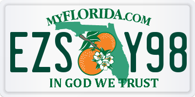 FL license plate EZSY98