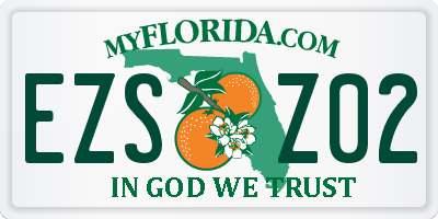 FL license plate EZSZ02