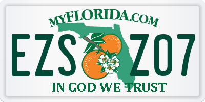 FL license plate EZSZ07