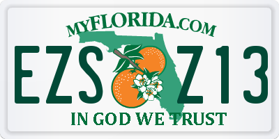 FL license plate EZSZ13