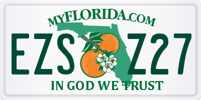 FL license plate EZSZ27