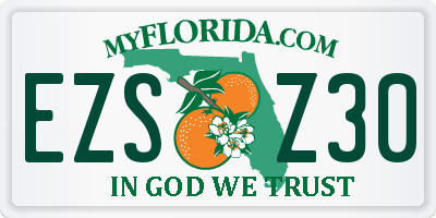 FL license plate EZSZ30