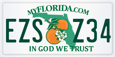 FL license plate EZSZ34