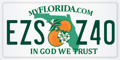 FL license plate EZSZ40