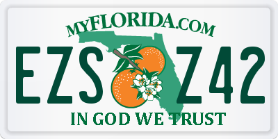 FL license plate EZSZ42