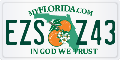 FL license plate EZSZ43