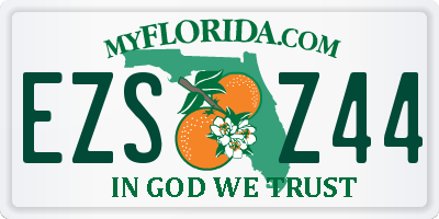 FL license plate EZSZ44