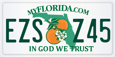 FL license plate EZSZ45