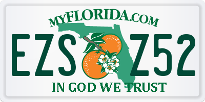 FL license plate EZSZ52