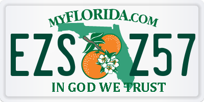 FL license plate EZSZ57