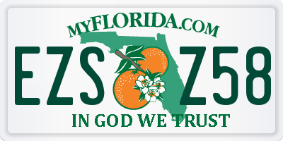 FL license plate EZSZ58