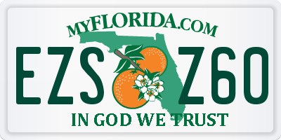 FL license plate EZSZ60