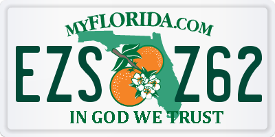 FL license plate EZSZ62