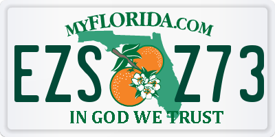 FL license plate EZSZ73