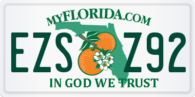 FL license plate EZSZ92