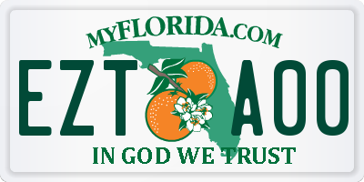 FL license plate EZTA00