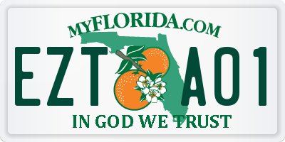 FL license plate EZTA01