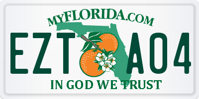 FL license plate EZTA04