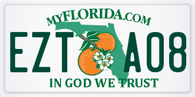 FL license plate EZTA08