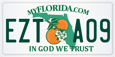 FL license plate EZTA09