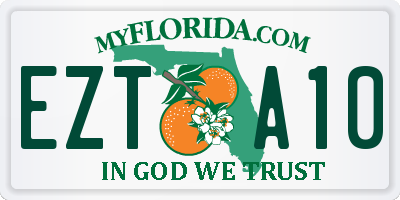 FL license plate EZTA10