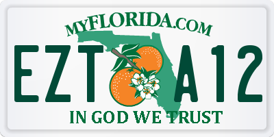 FL license plate EZTA12