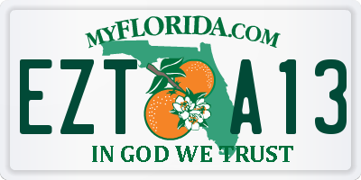 FL license plate EZTA13