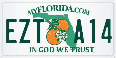 FL license plate EZTA14